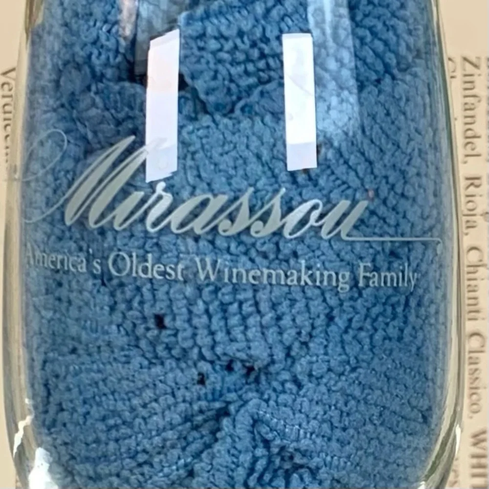 Mirassou Winery souvenir wine glass.